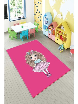 Pelangi Desenli Renkli Dijital Baskı Yıkanabilir Kaymaz Taban Modern Çocuk Halısı ve Yolluk.