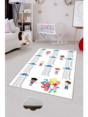 Pelangi Desenli Renkli Dijital Baskılı Yıkanabilir Kaymaz Taban Modern Mutfak Halısı (Süngersiz)