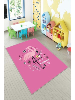 Pelangi Desenli Renkli Dijital Baskı Yıkanabilir Kaymaz Taban Modern Çocuk Halısı ve Yolluk.