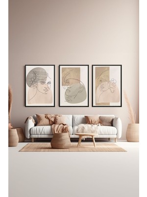 Artavessa 3 Parça Çerçeve Görünümlü Mdf Tablo Seti