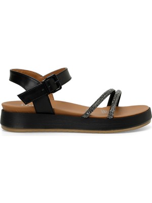 Incı Wolf 4fx Siyah Kadın Kalın Taban Sandalet