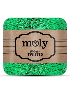 Moly Twisted Metalik Kağıt Ip 420 Yeşil 250 Gram