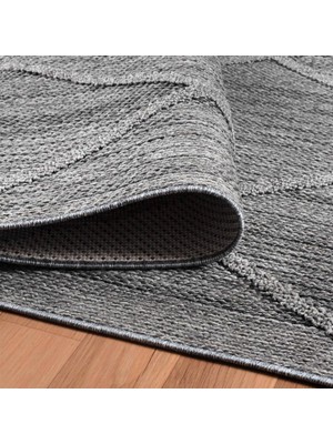 Carpettex Balkon Teras Bahçe Mutfak Dış Mekan Halısı Iskandinav Tarzı Gri Renkli Halı