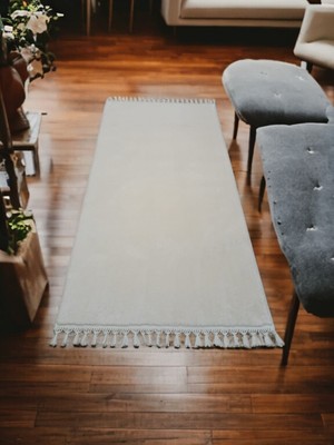 Altun Carpet Kırem Post Pelüş Kaymaz Halı Ponpon Saçaklı Modern Dekoratifkırem