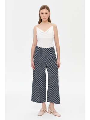 Accort Desenli Rahat Kesim Scuba Pantolon - Lacı