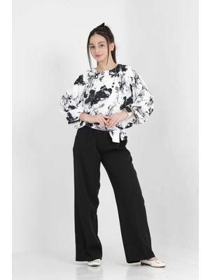 Asortix Kız Çocuk Ikili Takım Pantolon Gömlek Kombin SET-AÜT-0006