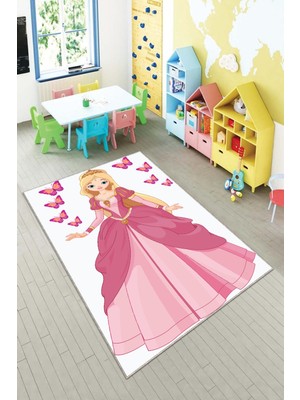 Pelangi Desenli Renkli Dijital Baskılı Yıkanabilir Kaymaz Taban Modern Mutfak Halısı (Süngersiz)