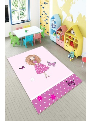 Pelangi Desenli Renkli Dijital Baskı Yıkanabilir Kaymaz Taban Modern Çocuk Halısı Ve Yolluk.