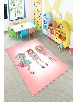 Pelangi Desenli Renkli Dijital Baskı Yıkanabilir Kaymaz Taban Modern Çocuk Halısı Ve Yolluk.