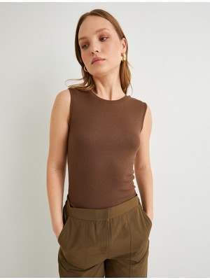 Koton Crop Fitilli Atlet Halter Yaka