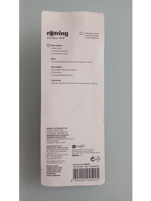 EKS Ticaret Rotring RO-2090068WK Sınav Seti - Sınav Kalemi Silgi Kalemtraş Siyah