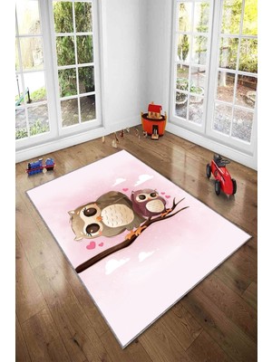 Pelangi Ekonomik Desenli Renkli Dijital Baskı Yıkanabilir Kaymaz Taban Modern Çocuk Halısı.(Süngersiz)