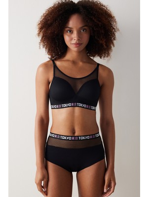 Penti Cosy Fishnet Siyah Sütyen