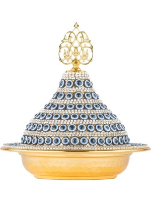 Saray Ottoman Nazar Metal Kubbe Şekerlik Altın