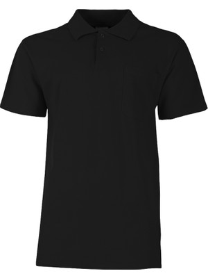 Lakos Polo Yaka Tshırt Siyah-Xxl