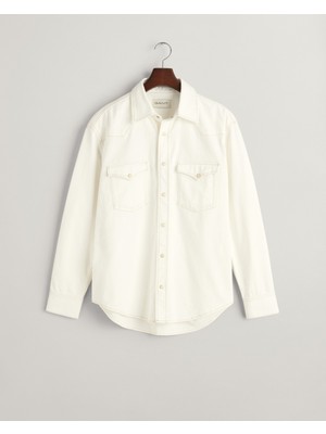 Gant Erkek Bej Relaxed Fit Klasik Yaka Gömlek 3240032.113