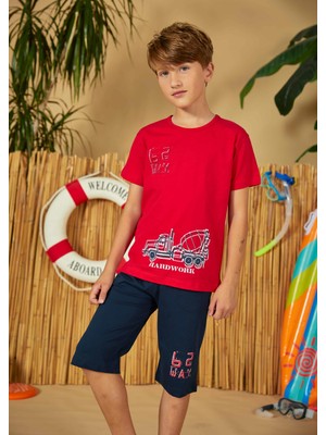 Weweus Erdem Weweus Kırmızı Erkek Çocuk Pijama Takımı 818