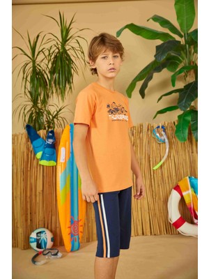 Weweus Erdem Weweus Turuncu Erkek Çocuk Pijama Takımı 811