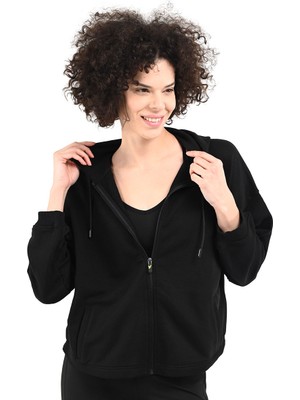 Sportive Piena Kadın Siyah Günlük Stil Sweatshirt 24YKTL13D21-SYH