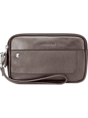 Roncato Erkek El Çantası 41242244 Roncato Pochette 2 Comp. Alaska Mogano