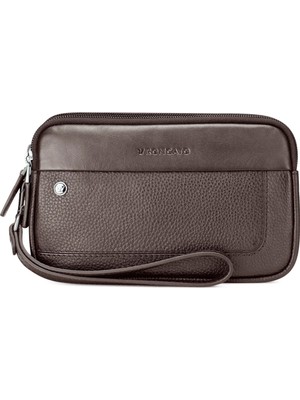 Roncato Erkek El Çantası 41242344 Roncato Pochette 3 Comp. Alaska Mogano