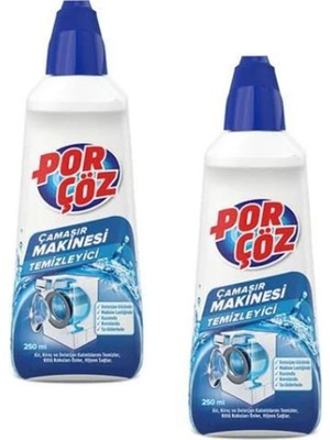 Porçöz Çamaşır Makinesi Temizleyici 250 ml x 2 Adet