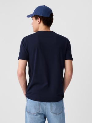 Gap Erkek Lacivert Everday Soft Dad Grafikli T-Shirt