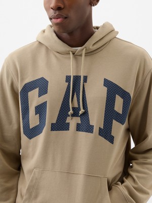 Gap Erkek Bej Gap Logo Fransız Havlu Kumaş Sweatshirt