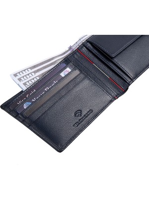 Roncato Erkek Cüzdan & Kartlık 41263323 Roncato Boston Small Horizontal Wallet With Coins Pocket Navy Blue