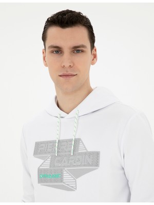 Pierre Cardin Erkek Beyaz Regular Fit Sweatshirt 50284176-VR013