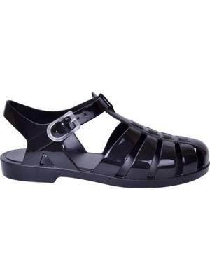 Igor S10258 Biarritz Brillo Siyah Kadın Sandalet PVC Malzeme ile Uzun Süreli Rahatlık Sunar