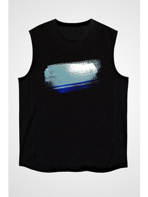 Darkhane Altay Cumhuriyeti - Altai Republic Siyah Unisex Kolsuz  Kesik Kol T-Shirt