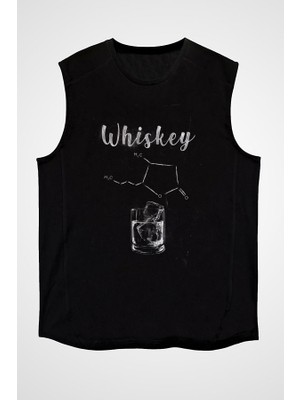 Darkhane Tasarım Siyah Unisex Kolsuz Tişört Kesik Kol T-Shirt