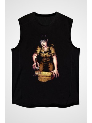 Darkhane Arkeolog Siyah Unisex Kolsuz Tişört Kesik Kol T-Shirt