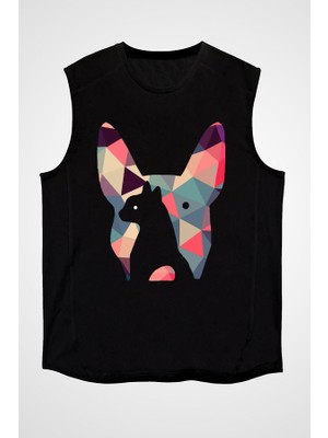 Darkhane Veteriner Siyah Unisex Kolsuz Tişört Kesik Kol T-Shirt