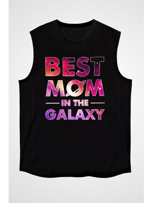 Darkhane Anneler Günü Siyah Unisex Kolsuz Tişört Kesik Kol T-Shirt