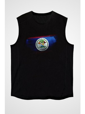 Darkhane Belize Siyah Unisex Kolsuz Tişört Kesik Kol T-Shirt