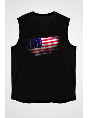 Darkhane Bikini Atolü - Bikini Atoll Siyah Unisex Kolsuz Tişört Kesik Kol T-Shirt