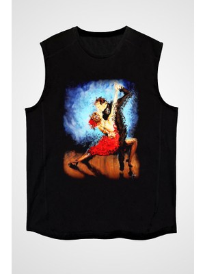 Darkhane Balo Siyah Unisex Kolsuz Tişört Kesik Kol T-Shirt