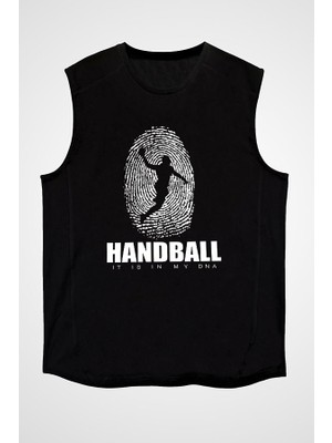 Darkhane Handball Siyah Unisex Kolsuz Tişört Kesik Kol T-Shirt