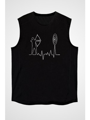 Darkhane Okçuluk Siyah Unisex Kolsuz Tişört Kesik Kol T-Shirt