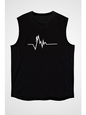 Darkhane Dağcılık Siyah Unisex Kolsuz Tişört Kesik Kol T-Shirt