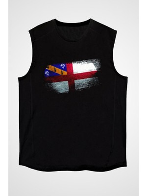 Darkhane Herm Siyah Unisex Kolsuz Tişört Kesik Kol T-Shirt