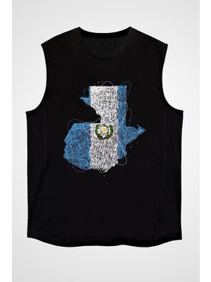 Darkhane Arjantin Siyah Unisex Kolsuz Tişört Kesik Kol T-Shirt