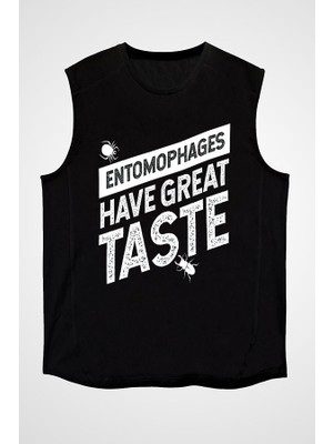 Darkhane Çekirge Siyah Unisex Kolsuz Tişört Kesik Kol T-Shirt