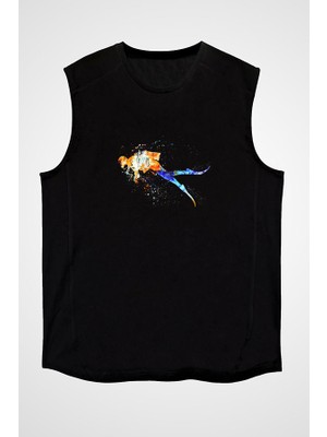 Darkhane Dalgıçlık Siyah Unisex Kolsuz Tişört Kesik Kol T-Shirt