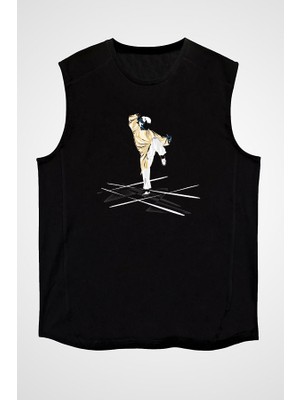 Darkhane Wushu Siyah Unisex Kolsuz Tişört Kesik Kol T-Shirt