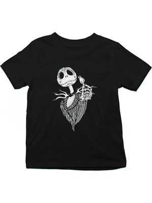 Darkhane Cadılar Bayramı Siyah Unisex Çocuk Tişört T-Shirt