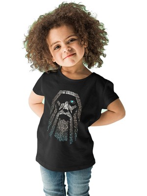 Darkhane Odin Siyah Unisex Çocuk Tişört T-Shirt