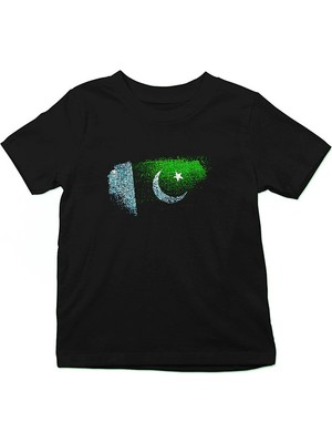 Darkhane Pakistan Siyah Unisex Çocuk Tişört T-Shirt